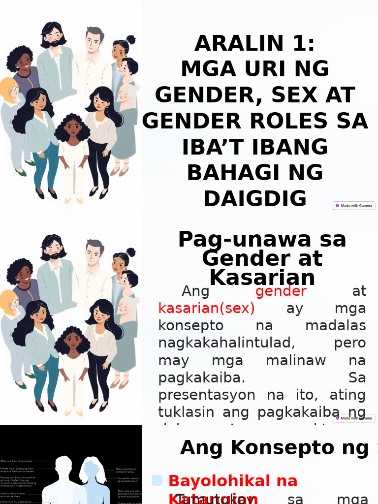 Lesson 1 Pag Unawa Sa Gender at Kasarian | PDF