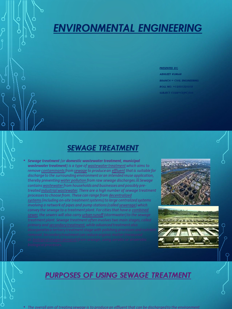 Sewage Treatment Processes Explained | PDF | Sewage Treatment | Sewage