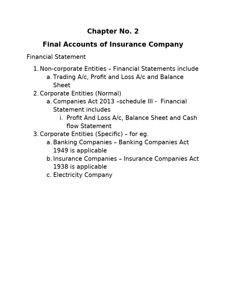 Final Accounts of Insurance Company | PDF | Insurance | Reinsurance