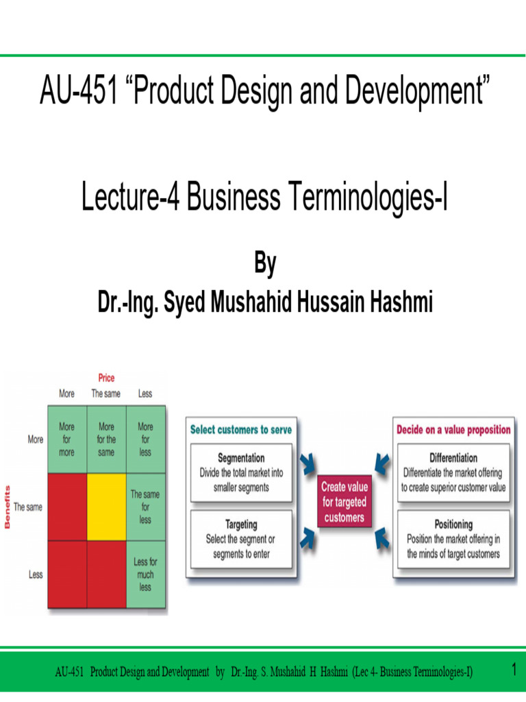Lecture 4 - Business Terminologies-I Spring 2025 | PDF | Marketing ...