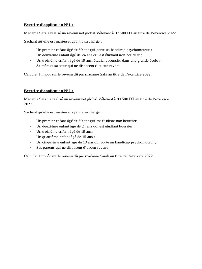 Calcul de l'impôt sur le revenu 2022 | PDF | Impôt sur le revenu | Impôts