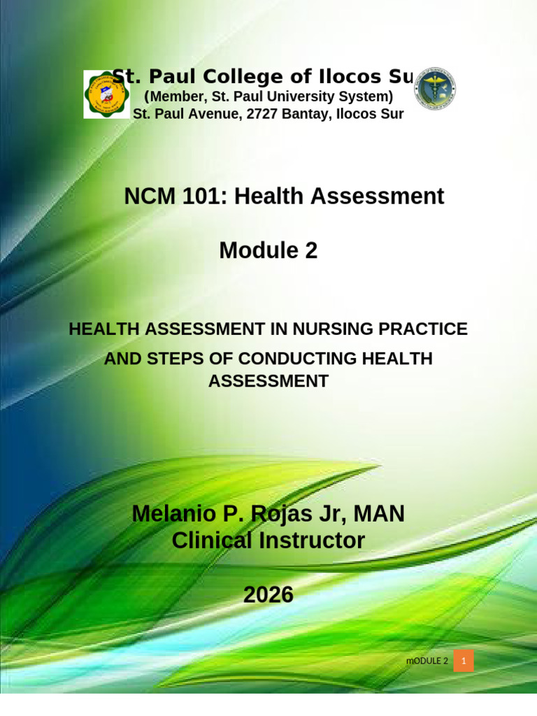 Module 2 HA Steps in Conducting Health Assessment | PDF | Communication ...
