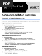 Autocom 2020 Installation Instructions | PDF