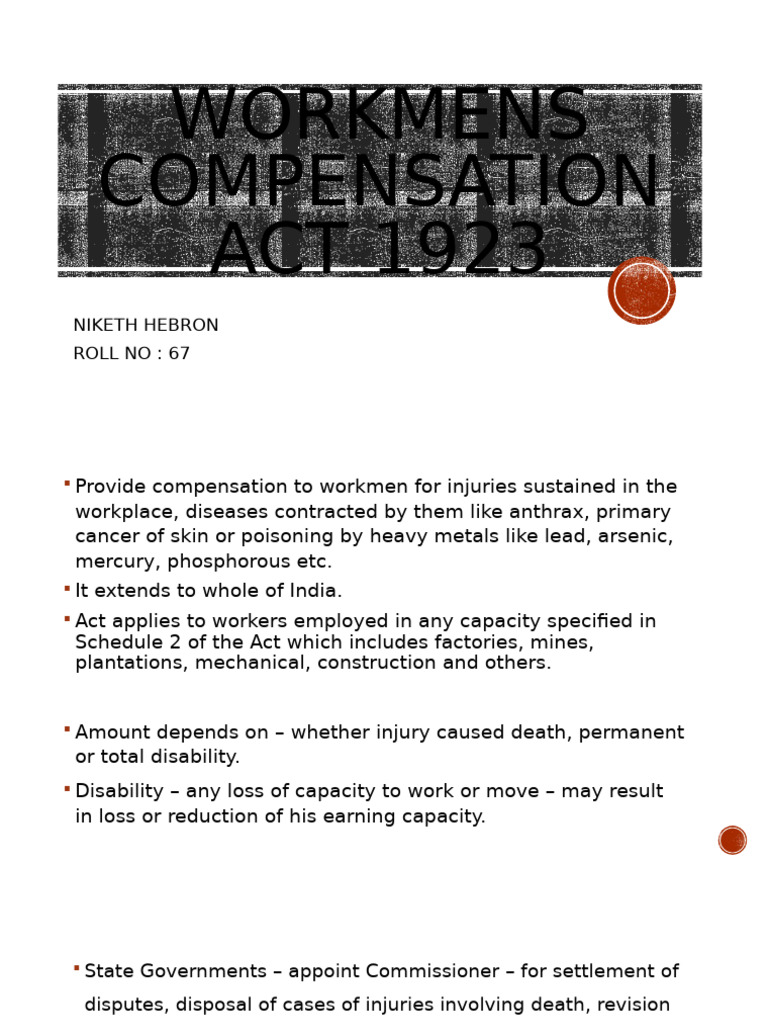 Overview of the Workmen's Compensation Act | PDF | Employment | Working ...