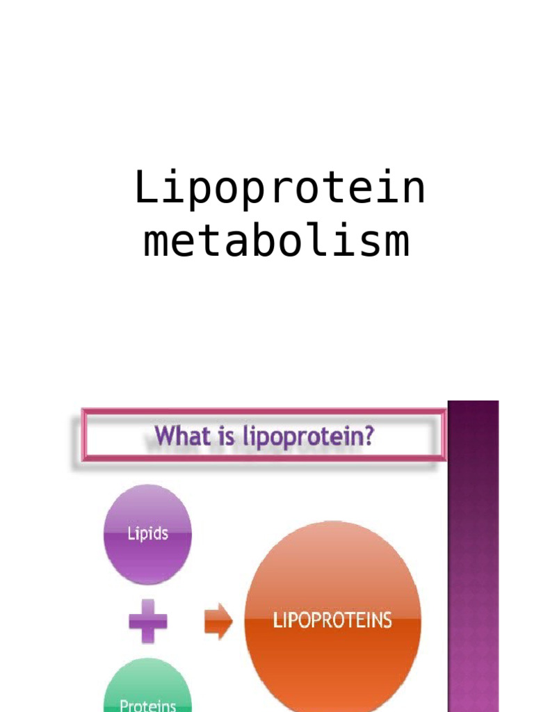 Lipoprotein Metabolism Overview | PDF | Lipoprotein | High Density ...