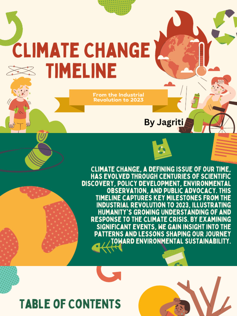 Climate Change Timeline: 1760-2023 | PDF | Climate Change | Climate ...