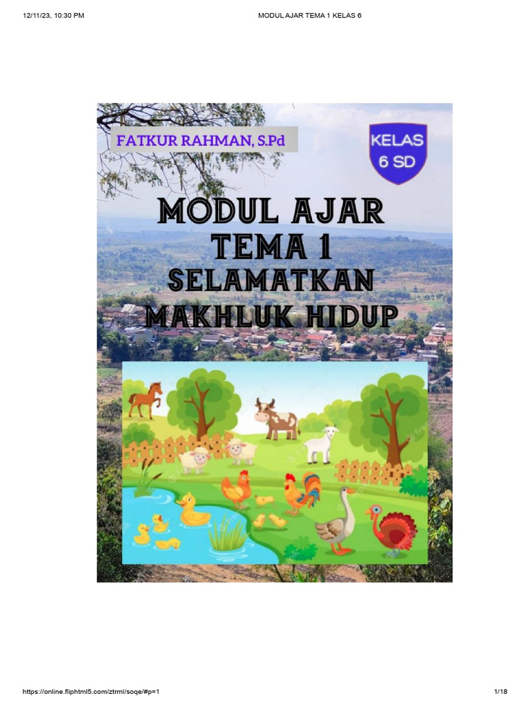 Modul Ajar Tema 1 Kelas 6 Pdf