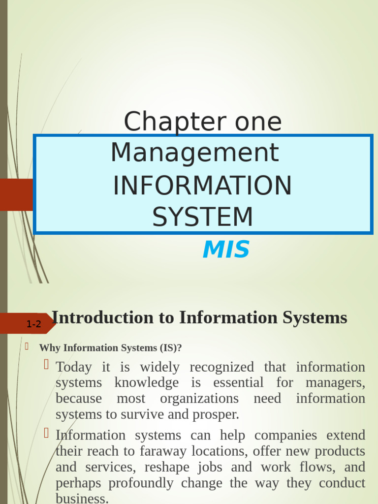 Introduction to Management Information Systems | PDF | Information ...