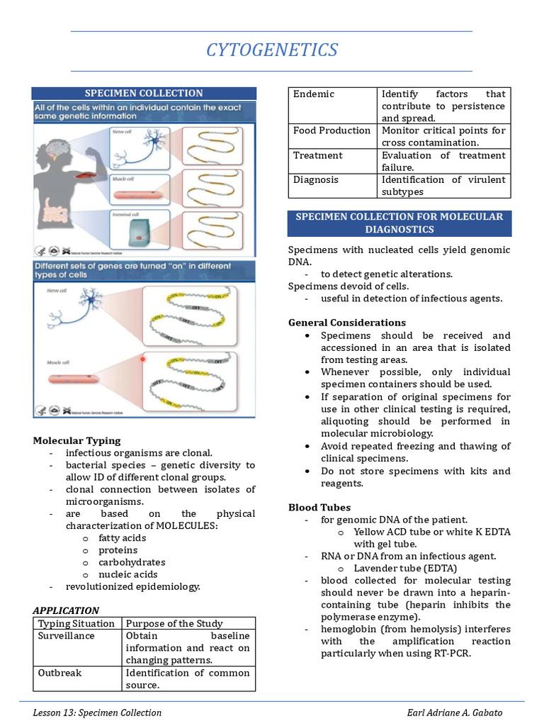Specimen Collection (Finals) | PDF | Molecular Cloning | Infection