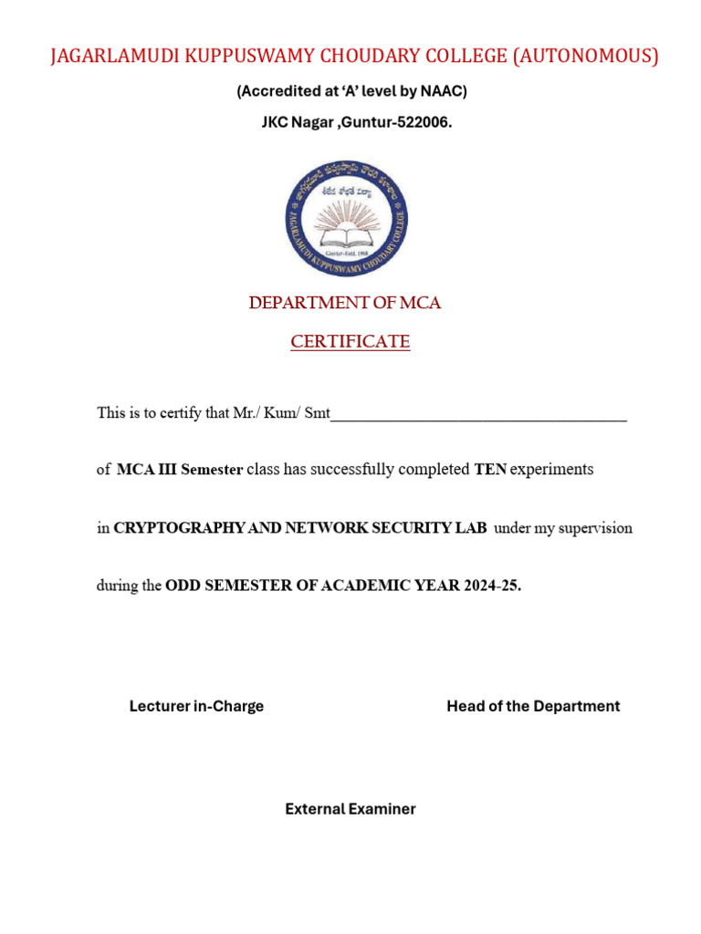 Cns Record | PDF | Cryptography | Encryption
