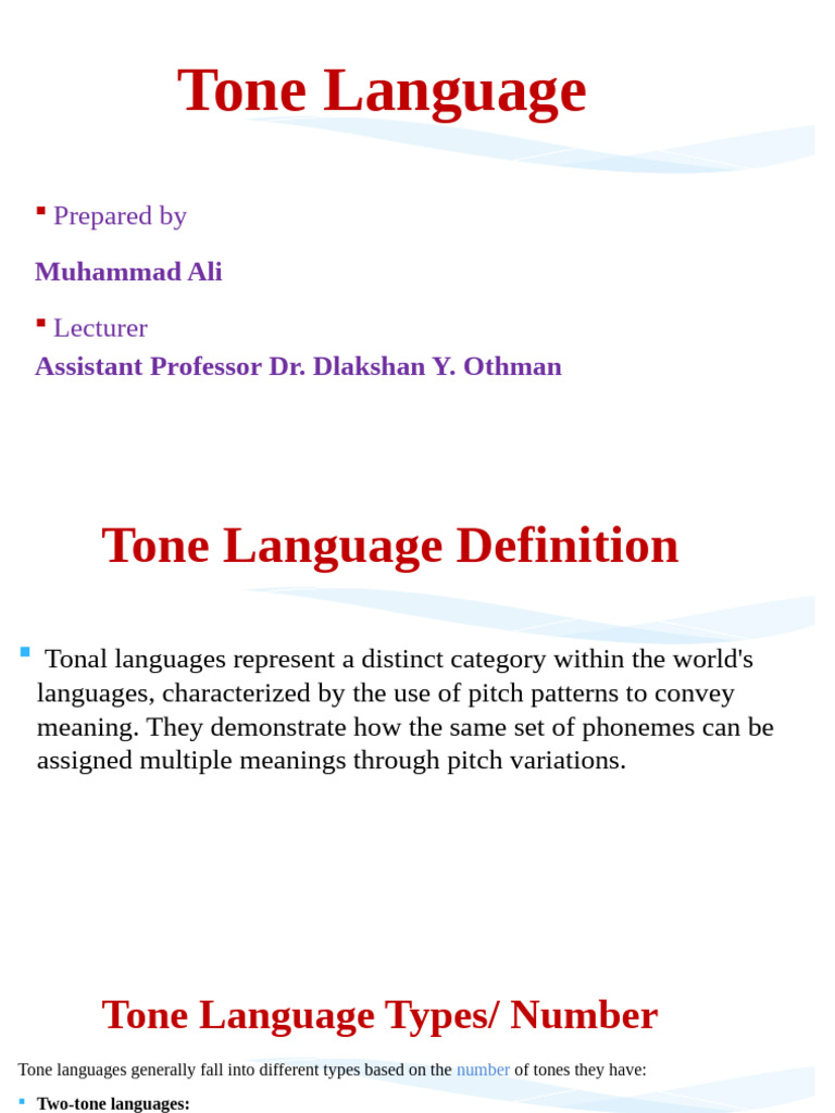 Understanding Tone Languages and Types | PDF | Tone (Linguistics ...
