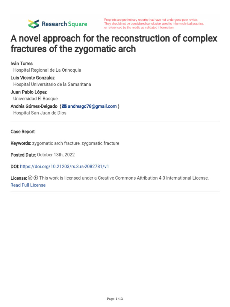 A Novel Approach For The Reconstruction of Complex | PDF | Surgery
