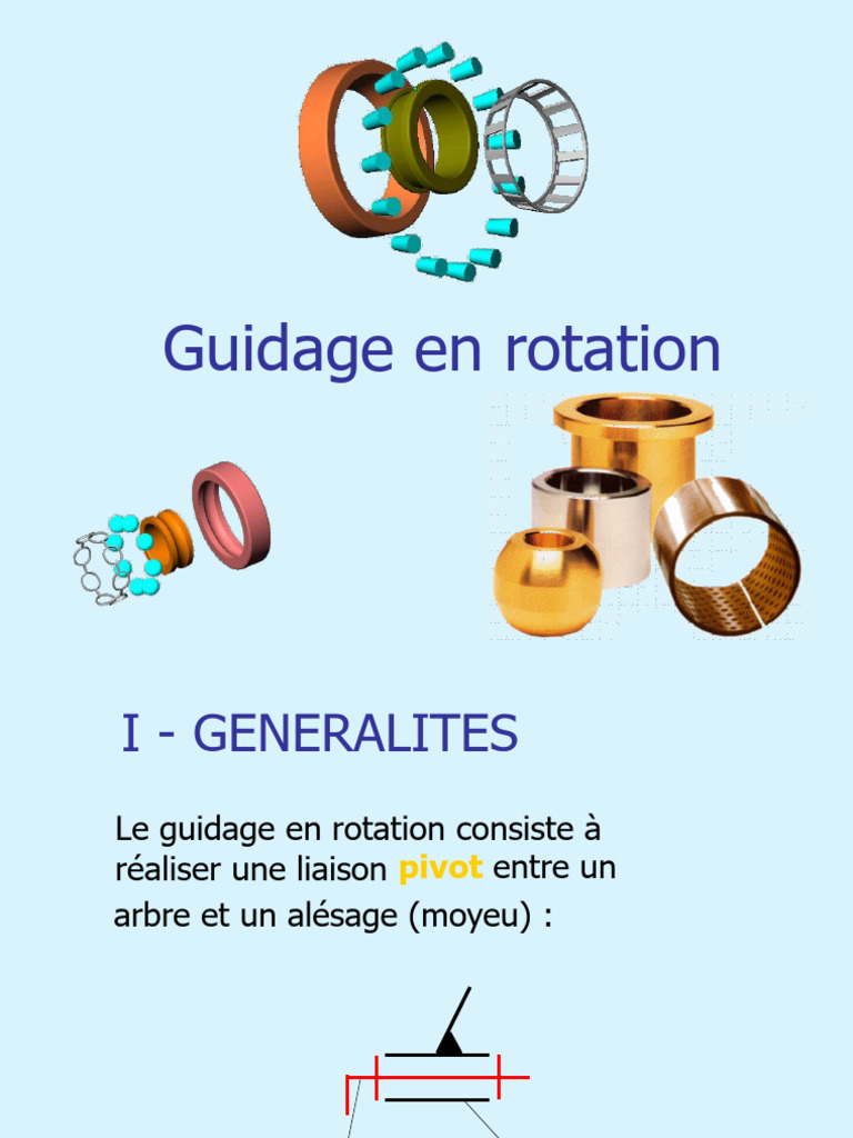 Guidage en rotation : principes et applications | PDF | Pression | Friction