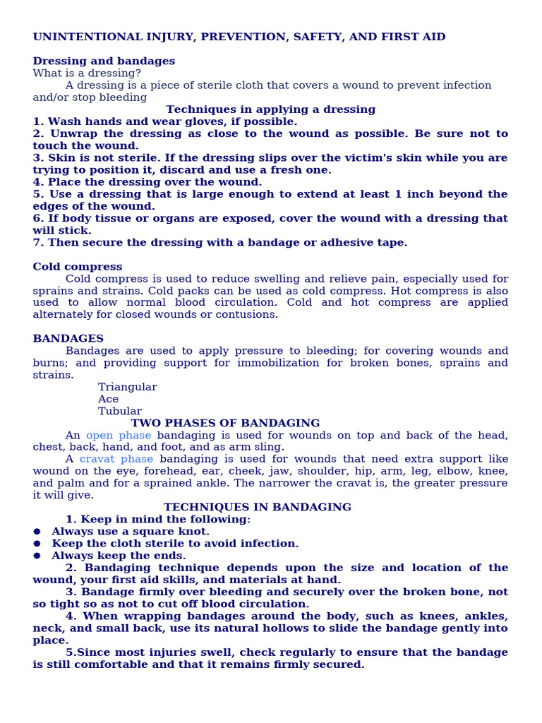 Unintentional Injury | PDF | Wound | Injury