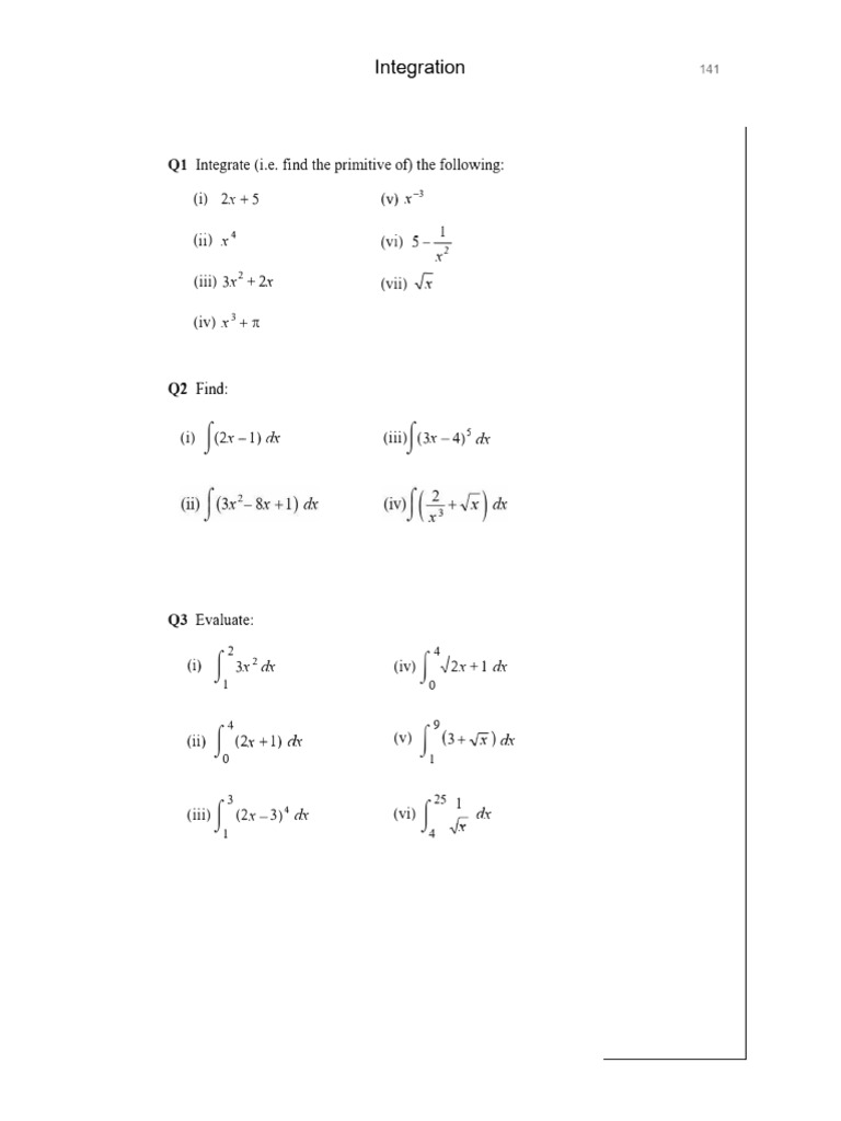 Integration Year 12 Adv | PDF