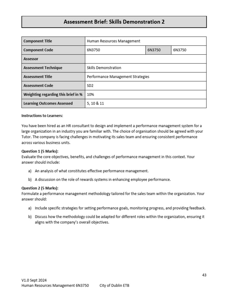 Performance Management Strategies Guide | PDF | Human Resource ...