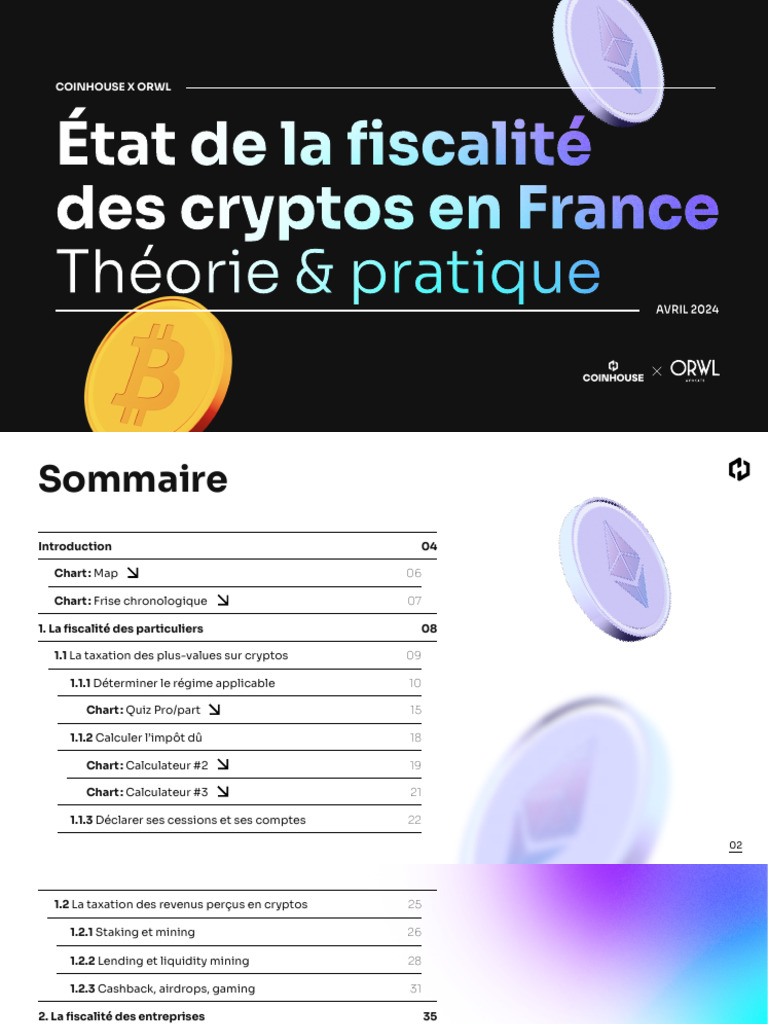 Coinhouse X Orwell State of Fiscalisation 2024 13.04 | PDF | Crytomonnaies  | Impôt sur le revenu
