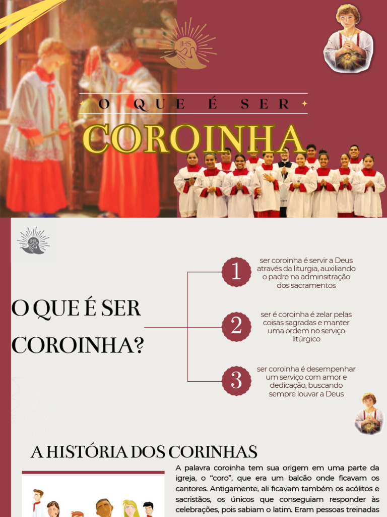 O Que É Ser Coroinha na Igreja? | PDF | Liturgia | Adoração e liturgia ...