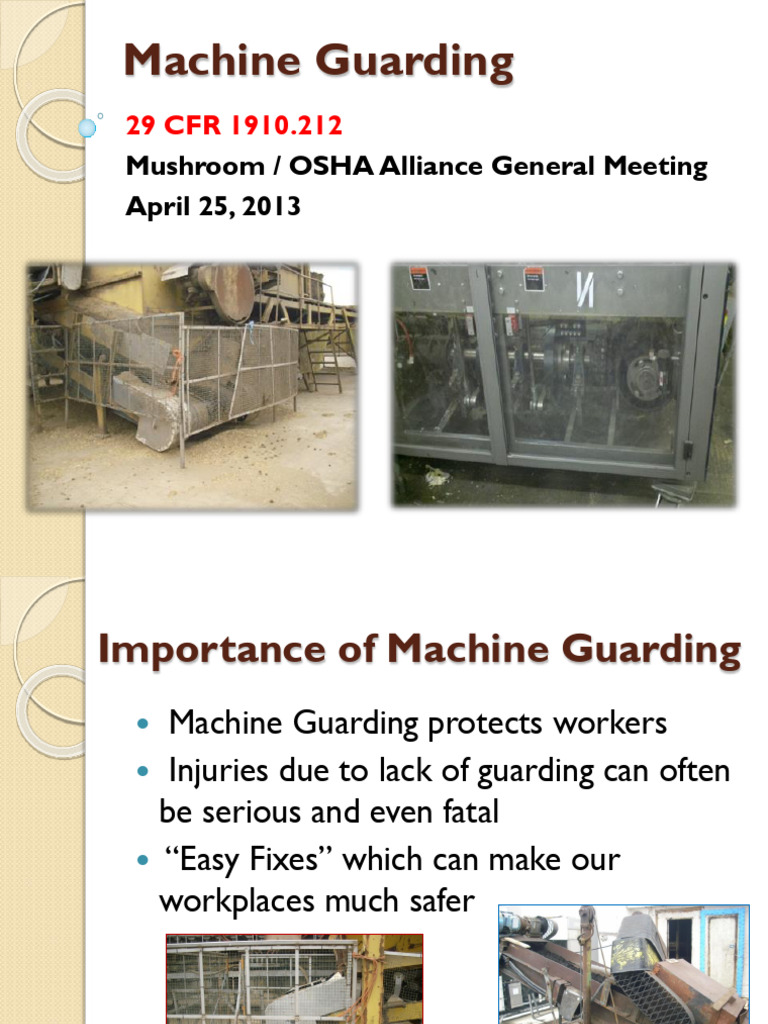 Machine Guarding Presentation 1738561821 | PDF | Machines ...