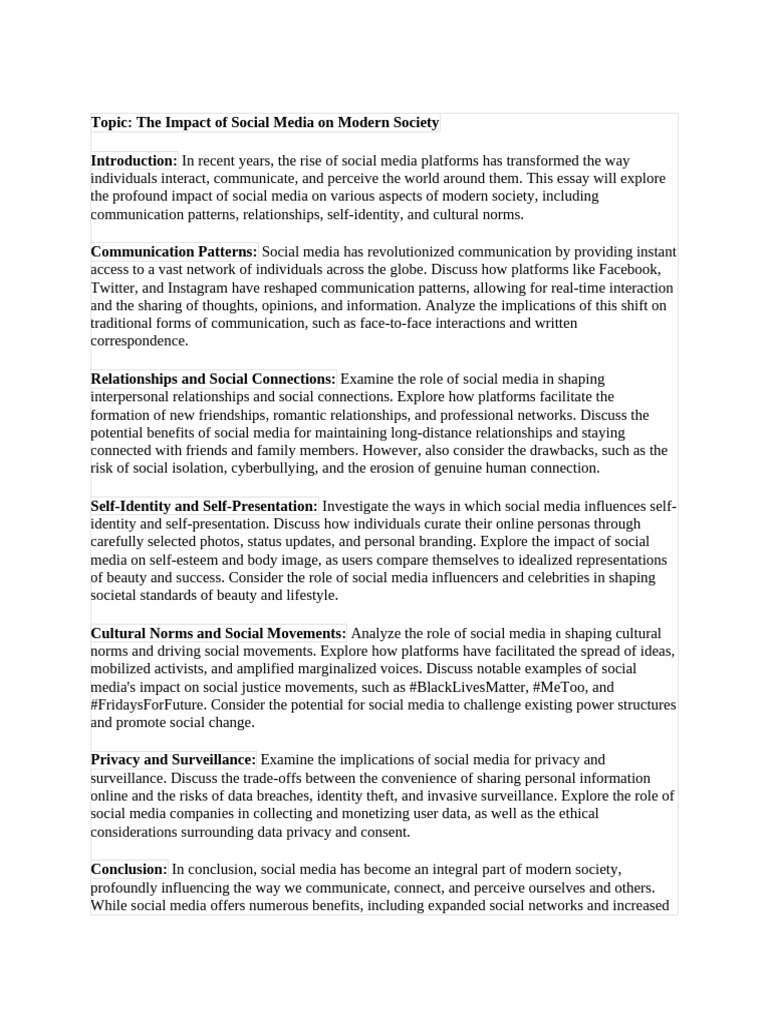 Social Media's Impact on Society Today | PDF | Social Media | Popular ...