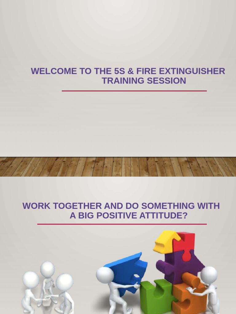 5S and Fire Extinguisher Training | PDF | Fires | Combustion