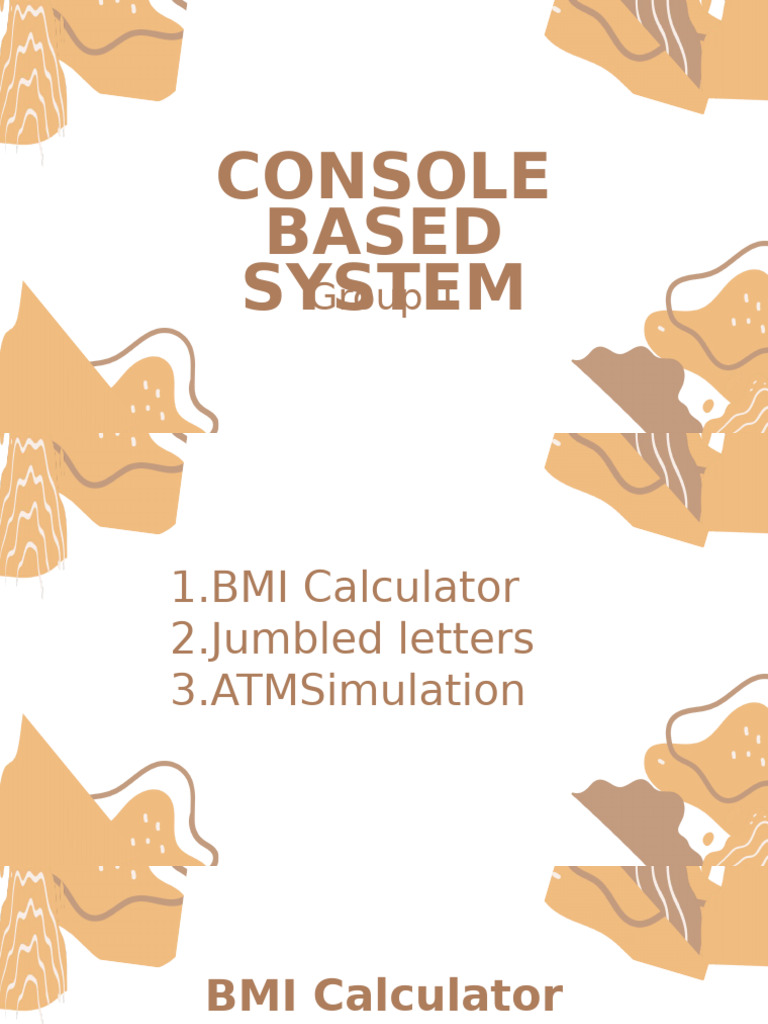 Console Based System | PDF | Body Mass Index | Human Body Weight