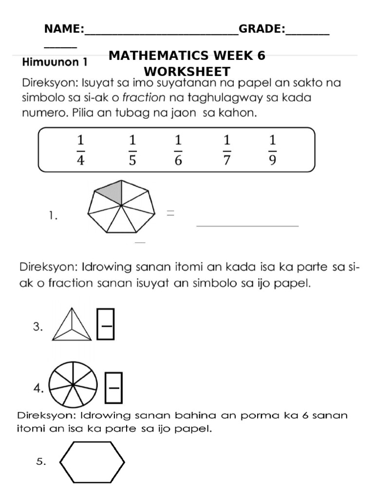 Math WS | PDF
