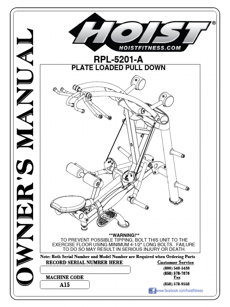 Gym Equipment Assembly Guide | PDF | Nut (Hardware) | Screw
