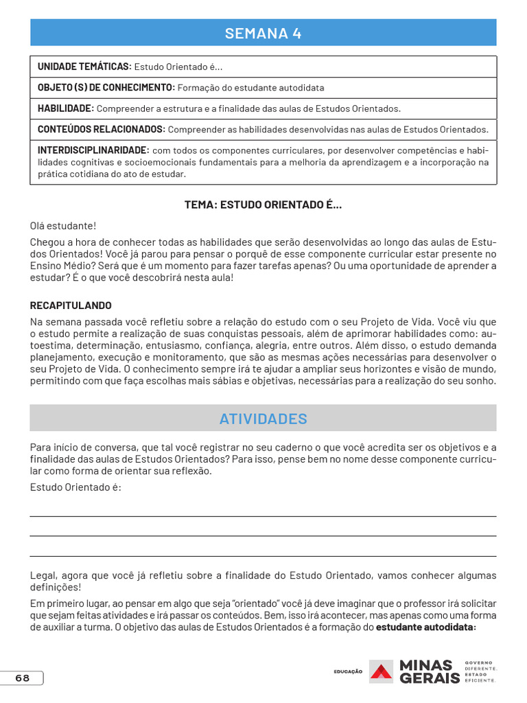 Habilidades no Estudo Orientado | PDF | Aprendizado