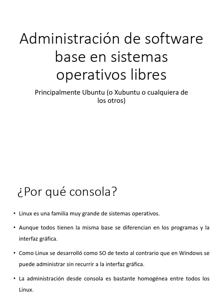 Administración de Software en Linux | PDF | Interfaz de línea de ...