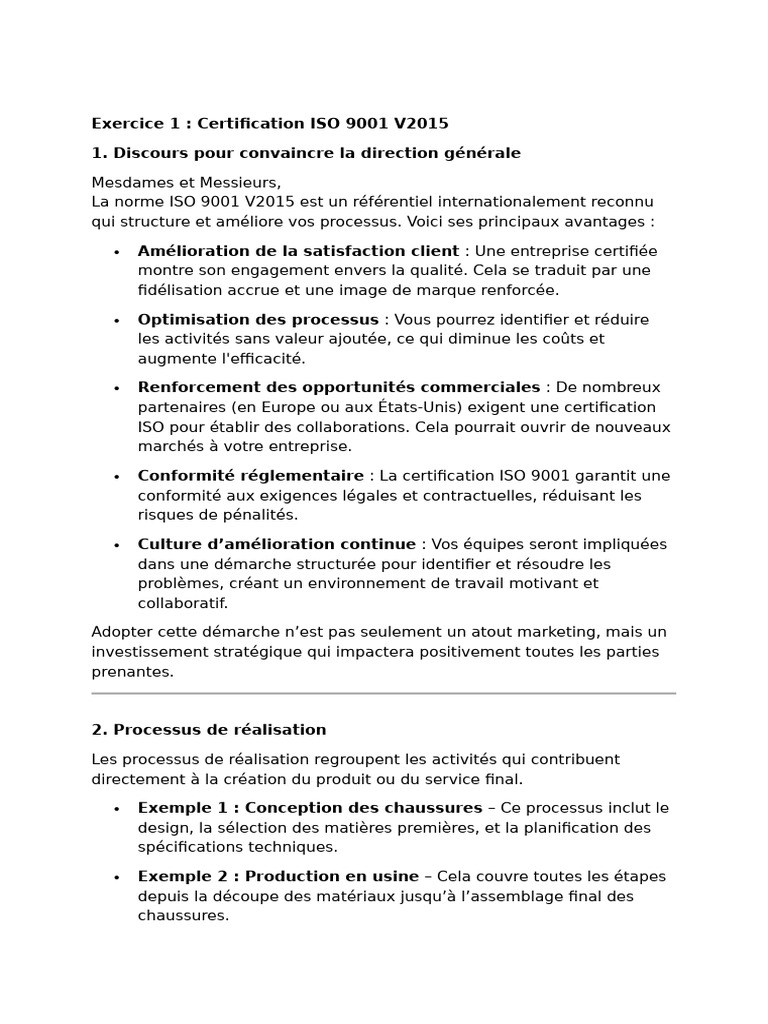 Avantages de la certification ISO 9001 | PDF | Management de la qualité ...