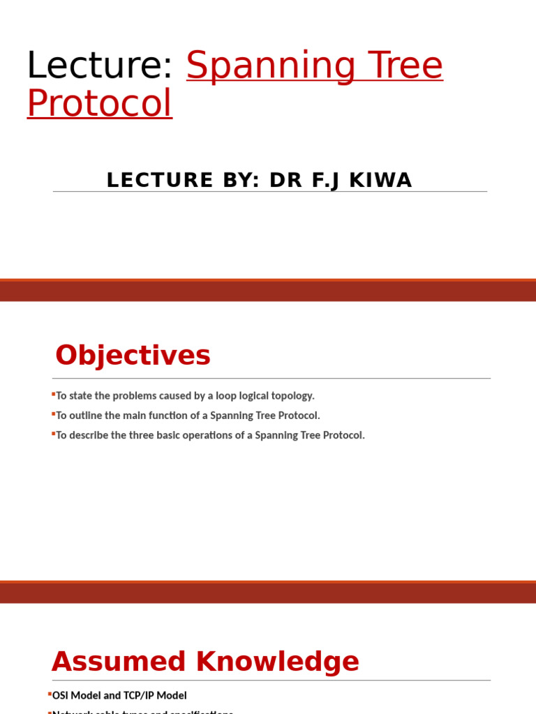 Spanning Tree Protocol Overview | PDF