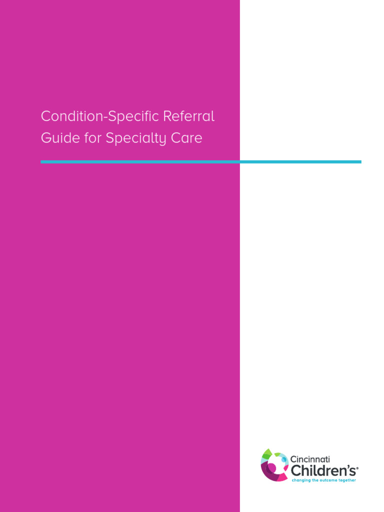 Cincinnati Children's Referral Guide | PDF | Mental Disorder | Psychiatry