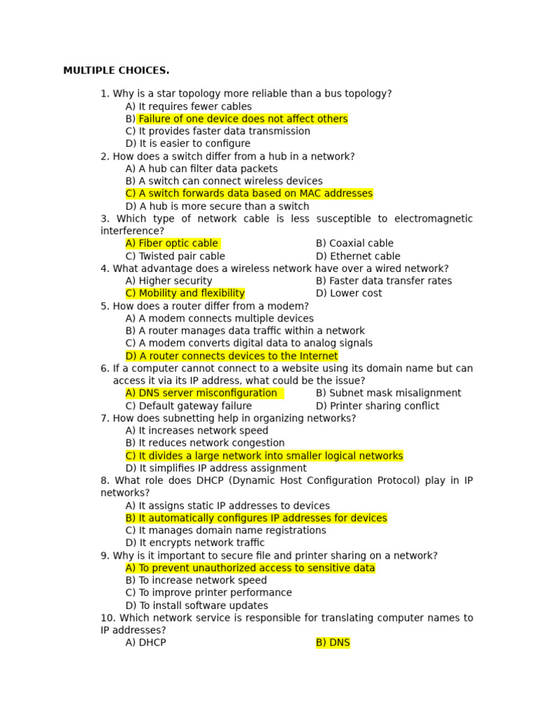 Review These For 4th Quarter Summative Test | PDF | Computer Network ...