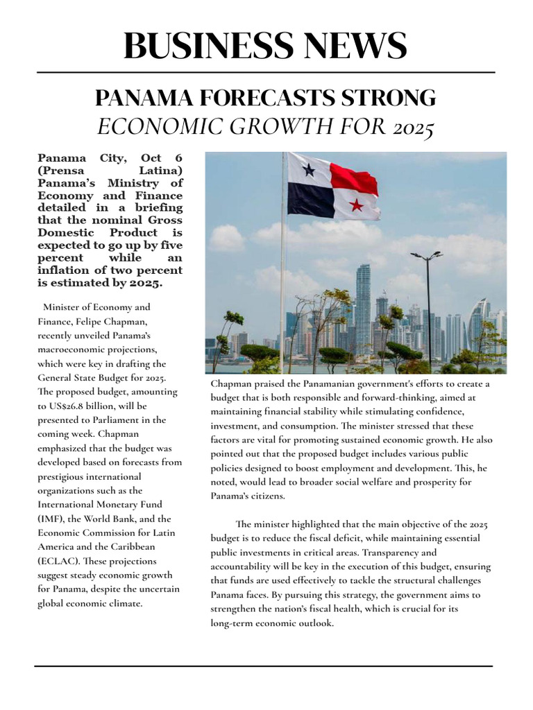 Panama's 2025 Economic Growth Forecast | PDF | Panama | International ...