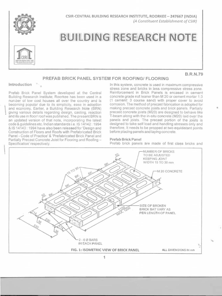Prefab Brick Panel System Overview | PDF | Concrete | Brick