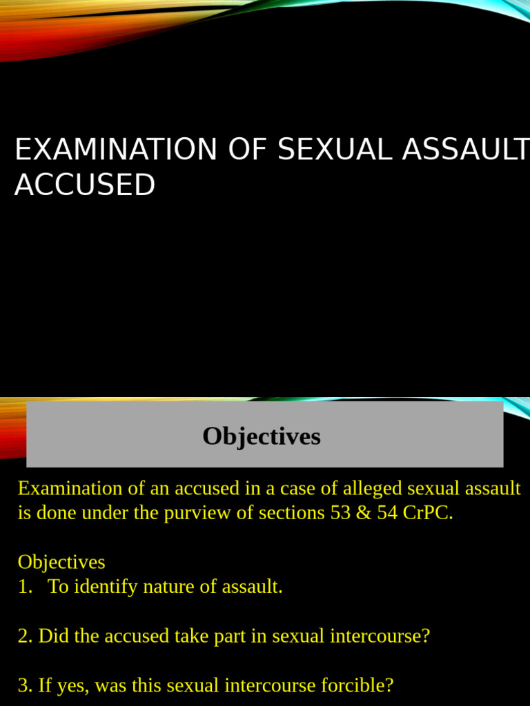 Examination of Sexual Assault Accused | PDF