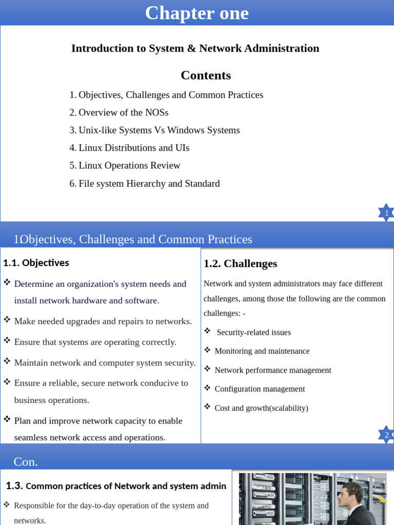 System & Network Administration Overview | PDF | Computer Network ...