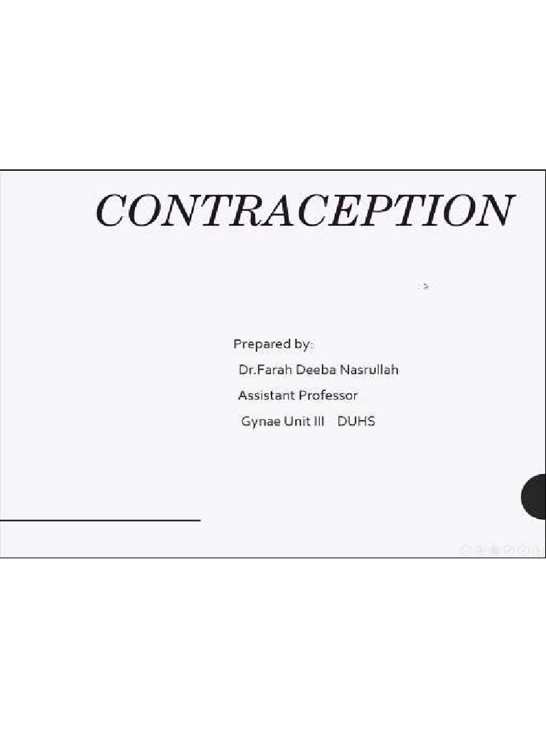 Contraception | PDF