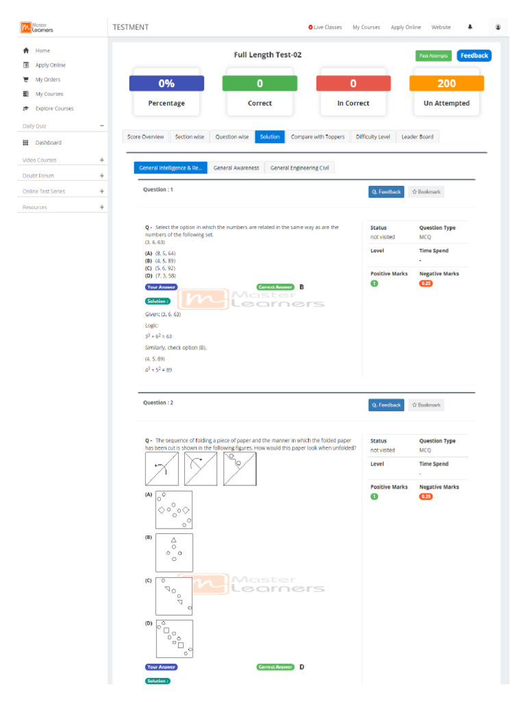 Full Length Test 2 | PDF