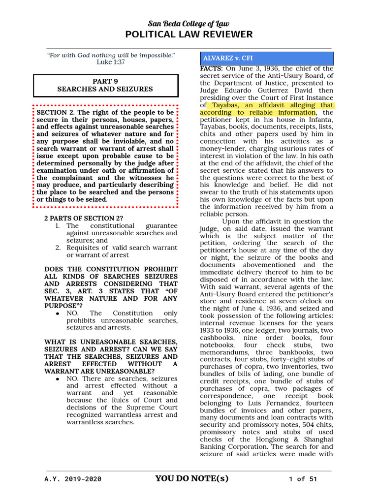 Understanding Searches and Seizures | PDF | Search And Seizure | Search ...