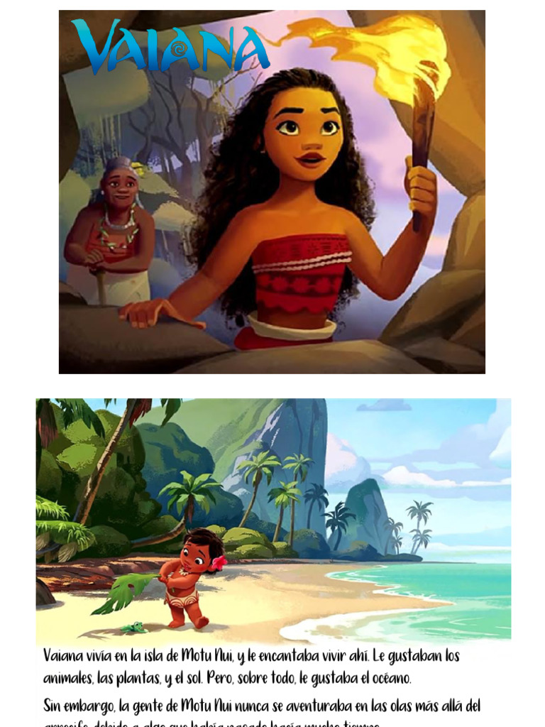 Cuento de Vaiana en Motu Nui | PDF | Moana (película de 2016)