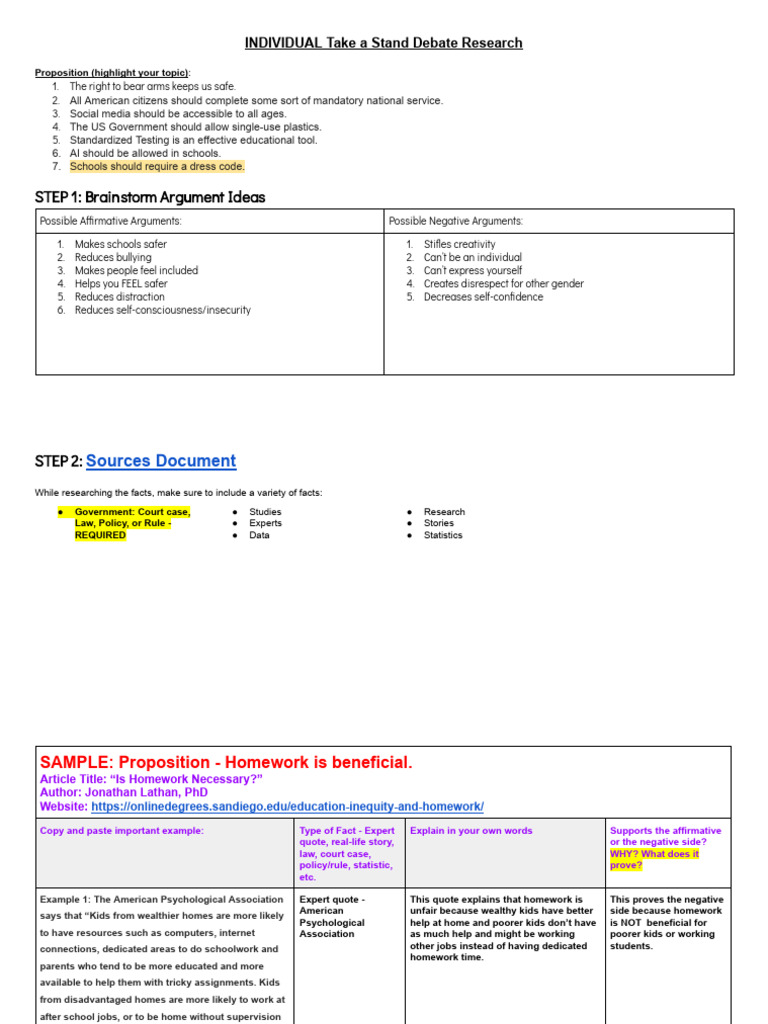Dress Code Debate: Pros and Cons | PDF | Argument | Thought