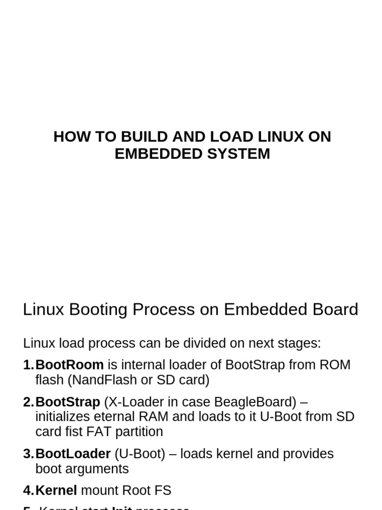 Linux Booting on Embedded Systems | PDF | Booting | Computing