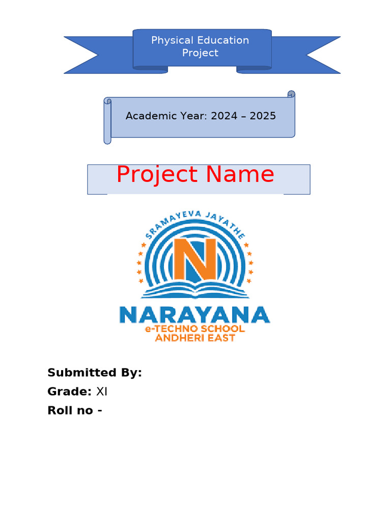 Physical Education Project Certificate 2024 | PDF