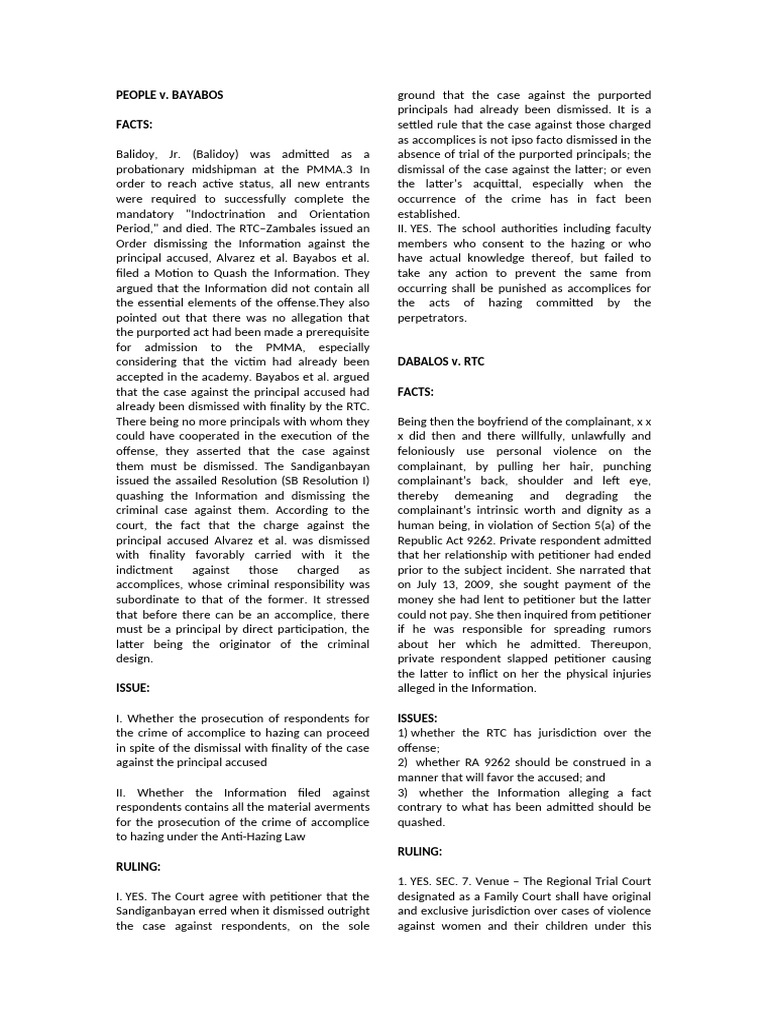 Crim 2 cases pdf rape reasonable doubt
