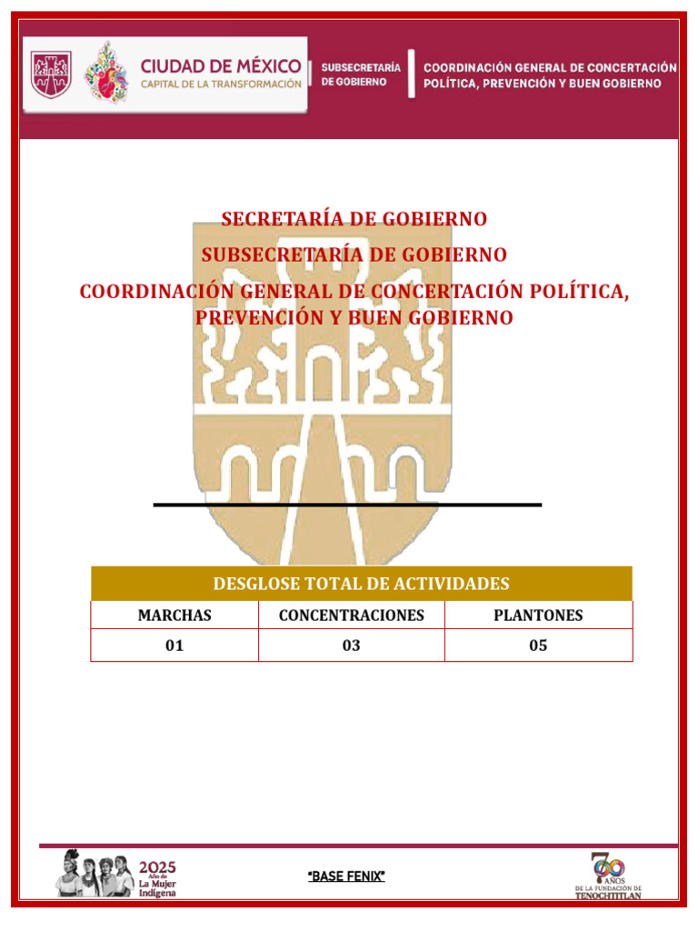 Agenda de Movilizaciones CDMX 2025 | PDF | Ciudad de México | México