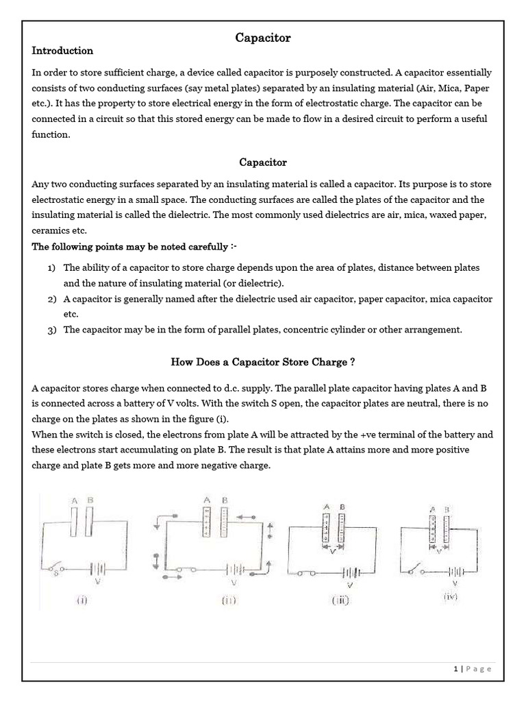 Capacitor Pdf Capacitor Capacitance