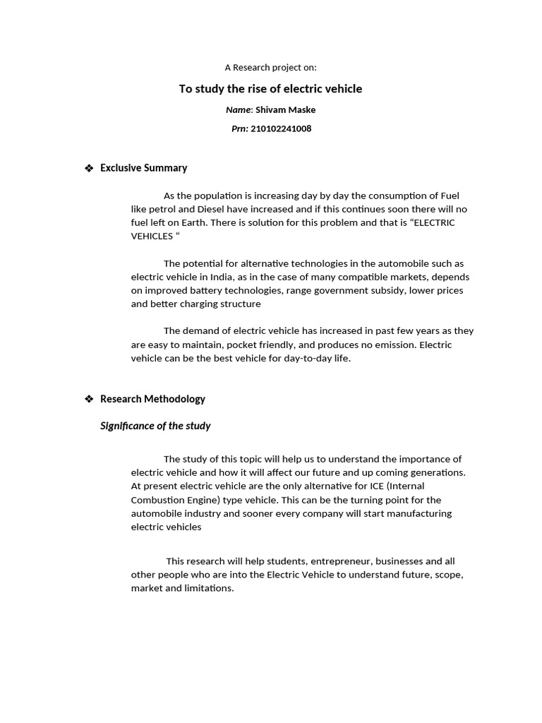 The future of EV | PDF | Electric Vehicle | Climate Change Mitigation