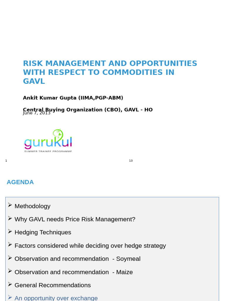 Presentation Ankit Pdf Futures Contract Hedge Finance